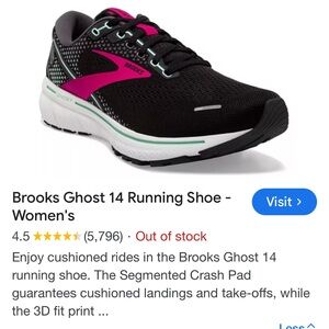 Brooks Women's Athletic Shoes - Black and Pink